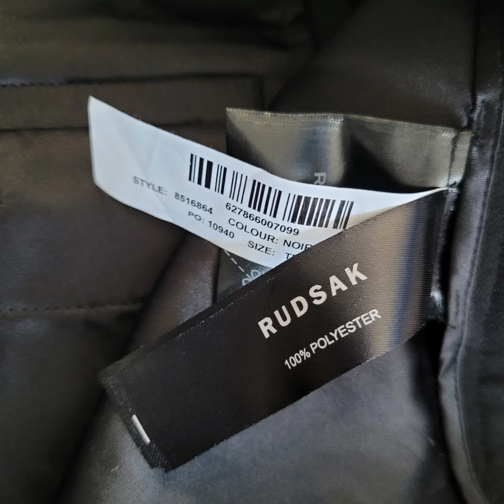 Rudsak Tuxedo Dress Pants Satin Side Stripes Slim Fit Cropped - Picture 9 of 11
